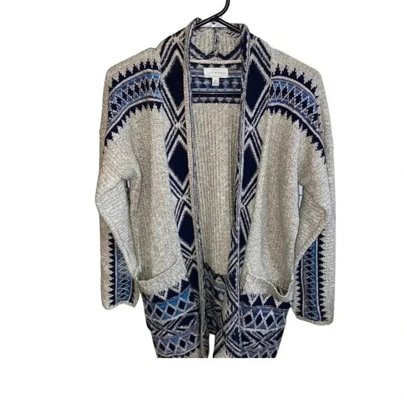 Lucky Brand Aztec Style Open Cardigan Size Small - Picture 2 of 7